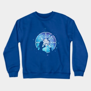 Vitral Snow Flakes Crewneck Sweatshirt